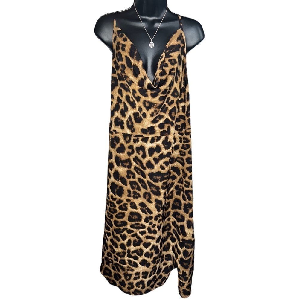 Shein Curve Leopard Print Midi Dress 4xl - image 1